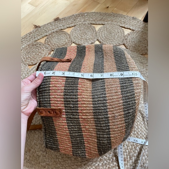 Woven shopper bag with leather straps - Picture 7 of 7